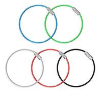 Uniclife 15 cm Câble Porte-Clés en 5 Couleurs Assorties Grand Porte Clés Porte-Boucles pour la Randonnée en Plein Air Porte-Étiquette de Bagage Connectable pour le Sport et le Voyage, 20 Pièces