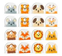 Uniclife 16 Pièces Protège-Clé, Protège e 2,5 cmÉtiquettes, Protèges-Clés Souples Élastiques Clés Maison, Adorables Protèges-Têtes Clef Standard (Non pour Clef de Forme Irrégulière), 8 Styles