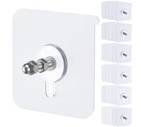 Uniclife 30 Ganchos Adhesivos para Cuadros, Soporte 12 kg, Colgadores sin Clavos, Ganchos de Pared Adhesivos 16 mm, Ganchos Transparentes Impermeables para Baño y Cocina