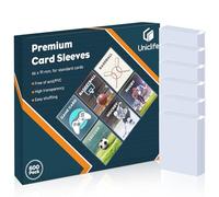 Uniclife 600 Pcs Pochette Carte,Transparentes Protège Carte Pour Cartes,Exemplaires Pochettes Collectionner Ultra Baseball Protections Sport Carte MTG Football Photocartes, 66 x 91 mm