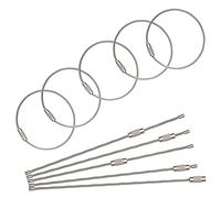 Uniclife Câble Porte-Clés de 15 cm en Acier Inoxydable Porte-Anneau de Porte-Clés pour l'Extérieur et la Randonnée Porte-Étiquette de Bagage Connectable pour le Sport et le Voyage, 25 Paquets