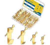 Uniclife Kit de Suspension pour Cadres 145 Pièces, 4 kg, 13 kg, 22 kg, 45 kg Crochets pour Cadres Renforcés pour Cloisons Sèches et Bois, Crochets de Suspension, Crochets pour Cadres pour Photos