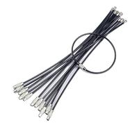 Uniclife Lot de 12 Grands Porte-Clés en Acier Inoxydable de 16 cm, pour Étiquettes de Bagages, Randonnée, Extérieur, Connectable, pour le Sport et les Voyages