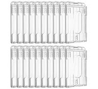 Uniclife Porte Badge Vertical à 2 Cartes avec Fente pour le Pouce Porte Carte Navigo en PC dur et Transparent pour le Bureau l'École Cartes d'Identité Cartes de Crédit Permis de Conduire, 20 Pièces