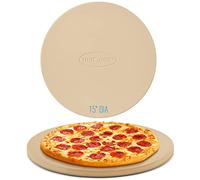 Unicook Pierre à pizza, pierre en cordiérite robuste pour four et barbecue, pierre de cuisson ronde de 38 cm pour pizza, pain, cookies et plus encore, grande plaque à pizza