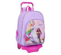 Unicorn ACADEMY - Grand sac à dos scolaire avec chariot, sac à dos enfant, adaptable au chariot, idéal pour les enfants d'âge scolaire, confortable et polyvalent, qualité et résistance, 33 x 15 x 42