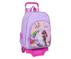 Unicorn ACADEMY - Grand sac à dos scolaire avec chariot, sac à dos enfant, adaptable au chariot, idéal pour les enfants d'âge scolaire, confortable et polyvalent, qualité et résistance, 33 x 15 x 42