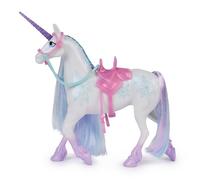 Unicorn Academy, Licorne Glacier avec mouvement de la tête, 2 accessoires d'équitation, 27,9 cm, compatible avec la poupée Layla, poupées et jouets licornes pour filles