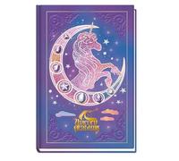 Unicorn Academy: Notizbuch: Notizbuch mit Holofolie und Strasssteinen auf dem Cover
