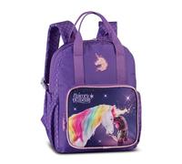 Unicorn Academy Sac à dos pour enfant fille - Sac à dos de 9 l avec compartiment principal zippé et poche avant zippée - 31 x 24 x 11 cm - Design licorne violet avec 2 poignées de transport et