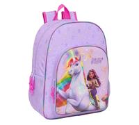 UNICORN ACADEMY - Sac à dos scolaire pour enfant, sac à dos pour enfant, adaptable au chariot, idéal pour les enfants d'âge scolaire, confortable et polyvalent, qualité et résistance, 33 x 14 x 42 cm