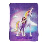 Unicorn Academy Sophia et Wildstar Plush Throwet pour les filles - Mesure 46 x 60 pouces Super Soft Lightweight Fleece Kids Litch