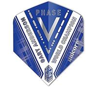 Unicorn Ailettes de fléchettes Ultrafly | Champion du Monde Gary Anderson Phase 5 Design Bleu | Forme de Grande Aile | Polyester Pet 100 microns Ultra Durable