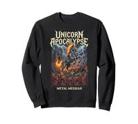 Unicorn Apocalypse Metal Messiah Robot Cheval & Démons Sweatshirt