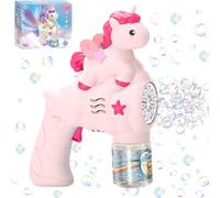 Unicorn Bubble Gun for Kids Automatic Bubble Gun with Soap Bubble Refill Bubble Gun Bubble Machine for Kids Birthday Wedding.[L47]