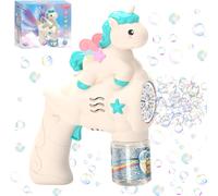 Unicorn Bubble Gun for Kids Automatic Bubble Gun with Soap Bubble Refill Bubble Gun Bubble Machine for Kids Birthday Wedding.[L46]