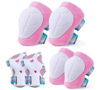 Unicorn Castle Protection Enfant 6 Pièces, Réglable pour Roller et Skate | Kit de protections réglables avec genouillères, coudières et protège-poignets pour enfants