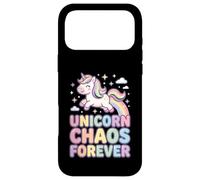 Unicorn Chaos Forever Licorne Pastel Arc en Ciel Coque pour iPhone 17 Pro Max