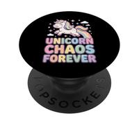 Unicorn Chaos Forever Licorne Pastel Arc en Ciel PopSockets PopGrip Adhésif