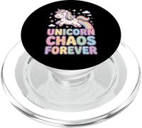 Unicorn Chaos Forever Licorne Pastel Arc en Ciel PopSockets PopGrip pour MagSafe