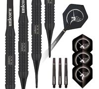 Unicorn Core Plus Jeu de fléchettes à Pointe Souple en Laiton avec revêtement Noir 19 g