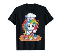 Unicorn Cupcake Funny Girls Kids Baking Cake Rainbow Gifts T-Shirt
