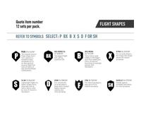 Unicorn Darts Ultra Fly.100 PLUS Shape Micron Dart Flight - Comet Argent