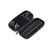 Unicorn Étui Rigide pour fléchettes | Contender | Peut contenir 1 Jeu de fléchettes entièrement chargé | Compartiments pour Vols, tiges, Pointes et Accessoires | Noir | Fermeture éclair dissimulée