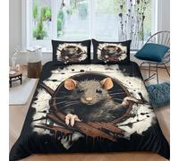 Unicorn forêt scène Housse de Couette Microfibre résistante 3 pièces 3D Imprimée Léger Medieval tapestry Ensemble De Literie avec Taie d'oreiller Entretien Facile for Adultes Enfants King（220x240cm）