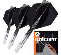 Unicorn Forge Ailettes de fléchettes Unisexe, Bicolore Transparent et Noir, M