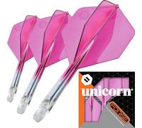 Unicorn Forge Ailettes de fléchettes Unisexe, Bicolore Transparent et Rose, M