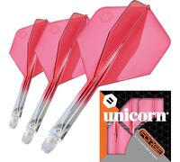 Unicorn Forge Ailettes de fléchettes Unisexe, Bicolore Transparent et Rouge, M