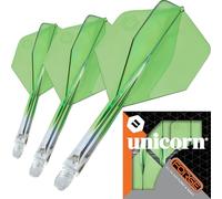 Unicorn Forge Ailettes de fléchettes Unisexe, Bicolore Transparent et Vert, M