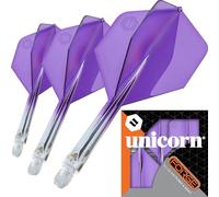 Unicorn Forge Ailettes de fléchettes Unisexe, Bicolore Transparent et Violet, M