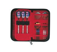 Unicorn Gary Anderson Maxi Étui Portefeuille pour fléchettes | Capacité de Rangement élastique Polyvalente | 14 Poches pour Accessoires | Noir et Argent avec intérieur Rouge | Fermeture éclair sur 3