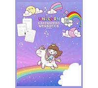 Unicorn Handwriting Workbook For Kids: Unicorn Handwriting Practice Paper Letter Tracing Workbook For Kids - Unicorn Letters Writing - Kindergarten Writing Paper - Printing Practice Handwriting Workbo