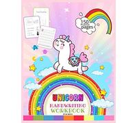 Unicorn Handwriting Workbook For Kids: Unicorn Handwriting Practice Paper Letter Tracing Workbook For Kids - Unicorn Letters Writing - Kindergarten Writing Paper - Printing Practice Handwriting Workbo
