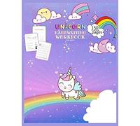 Unicorn Handwriting Workbook For Kids: Unicorn Handwriting Practice Paper Letter Tracing Workbook For Kids - Unicorn Letters Writing - Kindergarten Writing Paper - Printing Practice Handwriting Workbo