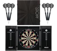 Unicorn Home Darts Centre | Noir | Eclipse Pro Cible de fléchettes et Armoire Noire | Planche en sisal avec Construction sans agrafes | Tableau Noir Facile à Nettoyer | Comprend 2 Jeux de fléchettes