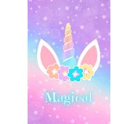 Unicorn Horn Pink rainbow Sparkle Notebook, Unicorn Notebook / Journal - 121 pages; by: Blue Pixie Creations