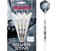 Unicorn - Jeu de fléchettes "Gary Anderson Silver Star", paquet de 3 en tungstène CS1023 (23 g) (Argent/Gris)
