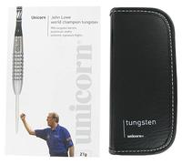 Unicorn Jeu de fléchettes Professionnelles à Pointe en Acier | John Lowe Champion du Monde Ambassadeur | Barils de tungstène 90% Naturel | 25 g