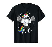 Unicorn Lifting Weights Magical Gains T-Shirt