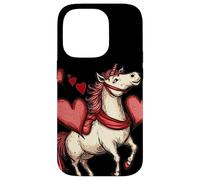 Unicorn Love Story pour un look amusant de Saint-Valentin Coque pour iPhone 14 Pro