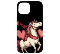 Unicorn Love Story pour un look amusant de Saint-Valentin Coque pour iPhone 15