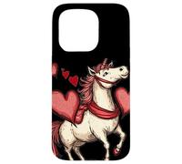 Unicorn Love Story pour un look amusant de Saint-Valentin Coque pour iPhone 15 Pro