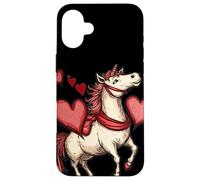 Unicorn Love Story pour un look amusant de Saint-Valentin Coque pour iPhone 16 Plus