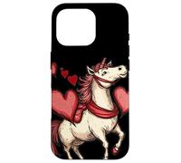 Unicorn Love Story pour un look amusant de Saint-Valentin Coque pour iPhone 16 Pro