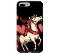 Unicorn Love Story pour un look amusant de Saint-Valentin Coque pour iPhone 7 Plus/8 Plus