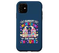 Unicorn Mom & Dad Birthday Gnomes for Girls Who Born in June Coque pour iPhone 11